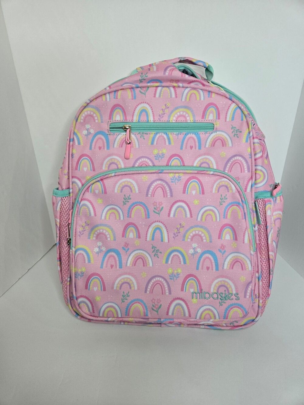 Pink rainbow backpack for girls